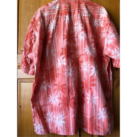 Campia Moda Button-Up Mens palms  Hawaiian Camp Shirt Coconut Button Size XXL - Picture 10 of 12